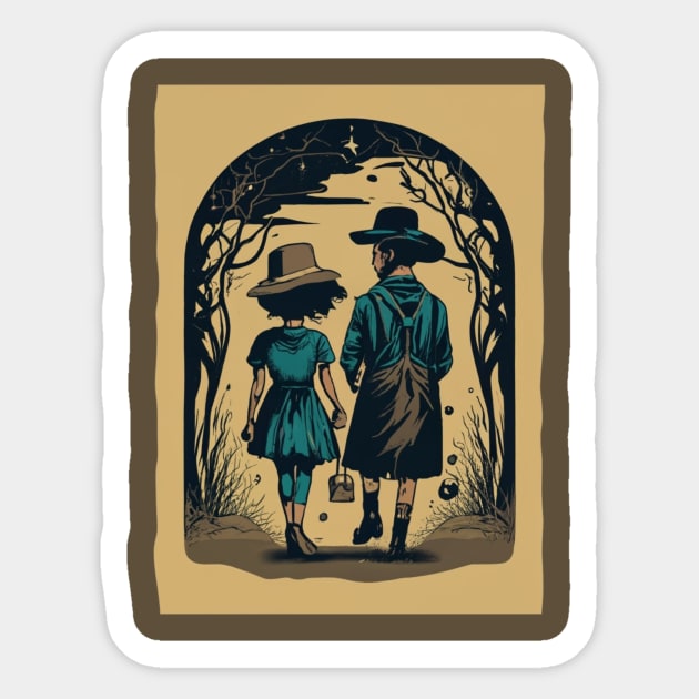 Ephemeral Embrace: A Dark Valentine’s Tale Sticker by zeevana